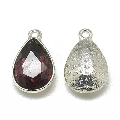 Alloy Glass Charms PALLOY-T028-7x10mm-18-1