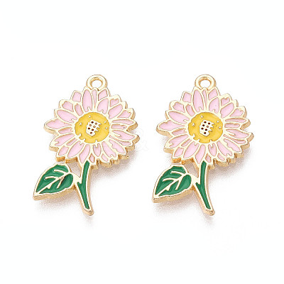 Alloy Enamel Pendants ENAM-T024-32D-G-1