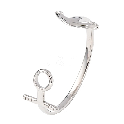 316 Surgical Stainless Steel Cuff Bangles BJEW-C142-10AS-1
