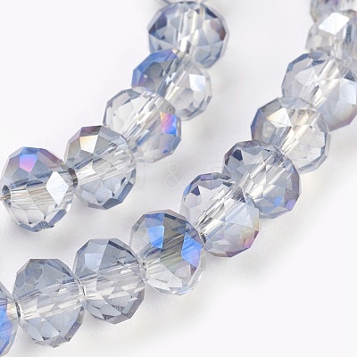 Electroplate Glass Beads Strands GLAA-K027-HR-B04-1