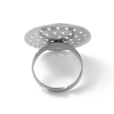 Non-Tarnish 304 Stainless Steel Sieve Ring Settings STAS-K278-06B-P-1