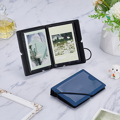 2Pcs 2 Colors 3 Inch Mini PVC Cover Photo Albums AJEW-FG0005-43-1