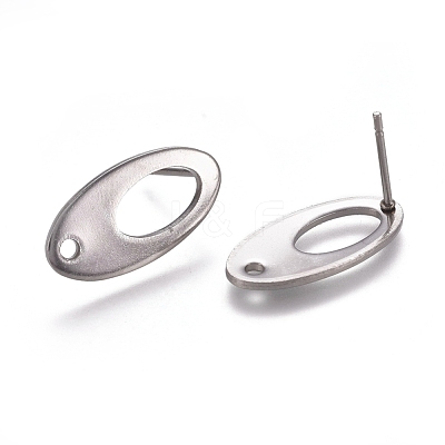 Non-Tarnish 304 Stainless Steel Stud Earring Findings STAS-M274-010P-1