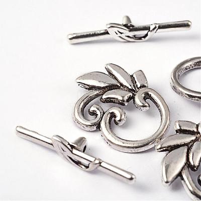 Leaf Tibetan Style Alloy Toggle Clasps X-LF0676Y-1