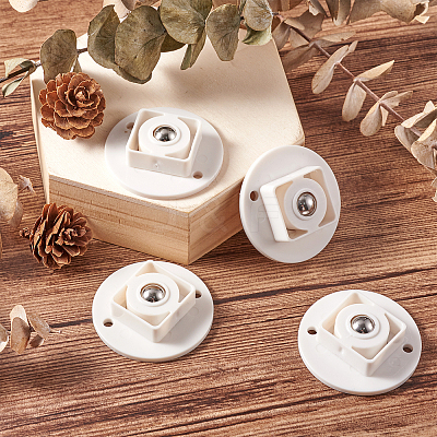 4 Sets ABS & Steel Universal Wheels 360°Rotation Pulley Ball FIND-SW0001-07-1