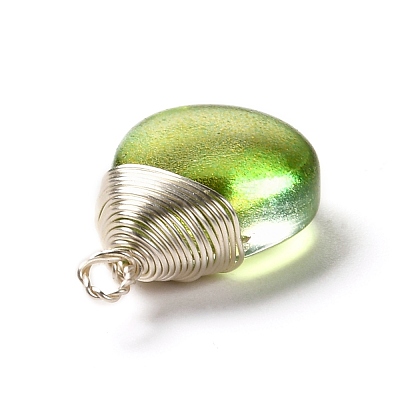 Glass Pendants PALLOY-JF00856-1