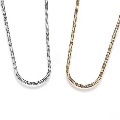 304 Stainless Steel Snake Chain Necklaces NJEW-D285-03-1
