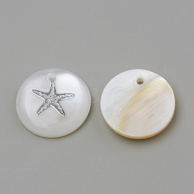 Freshwater Shell Pendants SHEL-Q010-001P-1