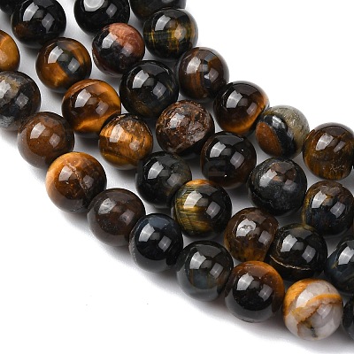 Natural Tiger Eye Beads Strands G-F591-18-8mm-08-1
