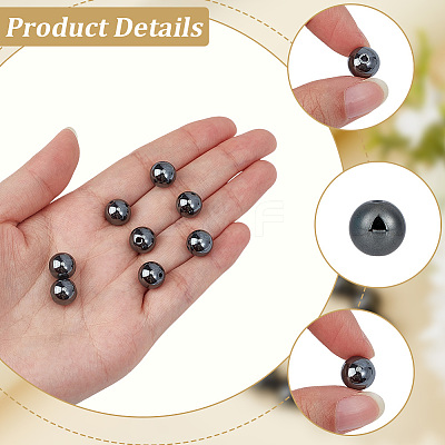 1 Strand Electroplated Synthetic Non-Magnetic Hematite Beads Strands G-PA0002-42A-1