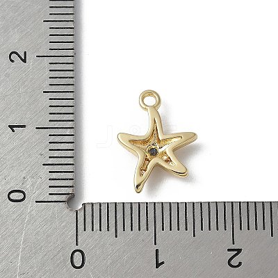 Brass Micro Pave Cubic Zirconia Charms KK-M326-20B-G-1