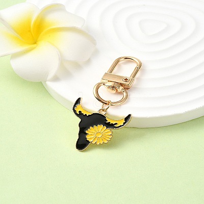 Cowboy Theme Alloy Enamel Pendant Decorations HJEW-YW00022-04-1