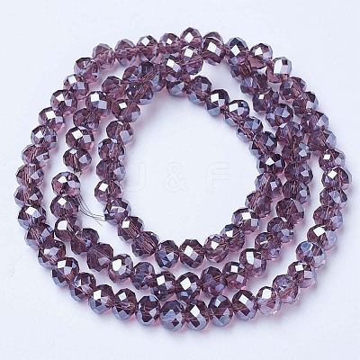 Electroplate Glass Beads Strands EGLA-A034-T2mm-A05-1