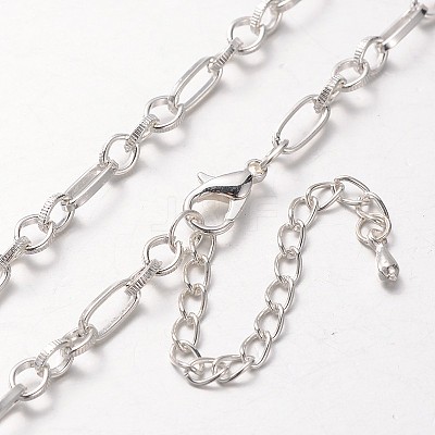 Iron Figaro Chain Necklace Making MAK-J004-24S-1