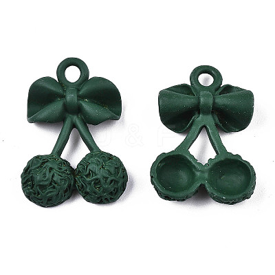 Spray Painted Alloy Pendants PALLOY-T075-116B-RS-1