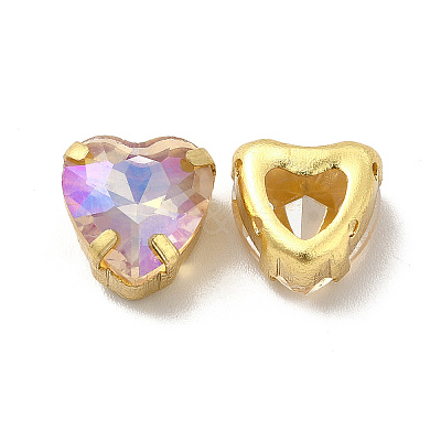 Moonlight Effect Heart Sew on Rhinestone GLAA-P055-05A-G02-1