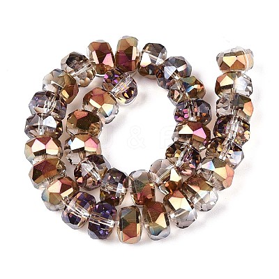 Electroplate Transparent Glass Beads Strands EGLA-N022-04A-D03-1
