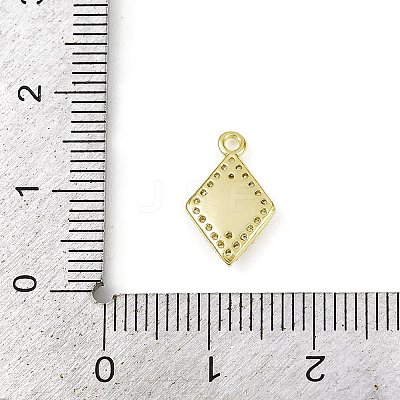 Brass Micro Pave Clear Cubic Zirconia Pendants KK-L238-21G-1