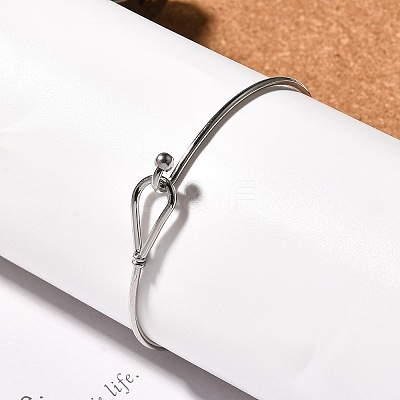 Tarnish Resistant 304 Stainless Steel Bangles STAS-S053-26-1