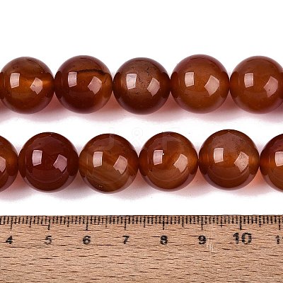 Natural Red Agate Beads Strands G-Q606-16MM-01-1