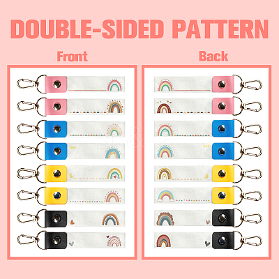 PU Leather & Cotton Name Marker Keychain AJEW-WH0514-032-1