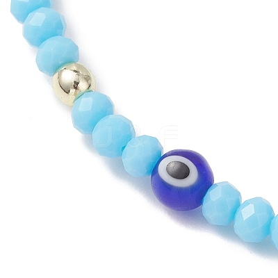 Glass & Lampwork Beaded Stretch Bracelets for Women BJEW-JB13226-1