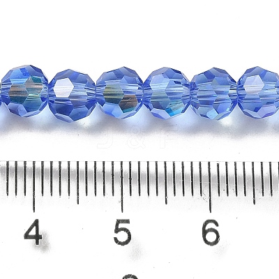 Electroplate Transparent Glass Beads Strands EGLA-A035-T6mm-L14-1