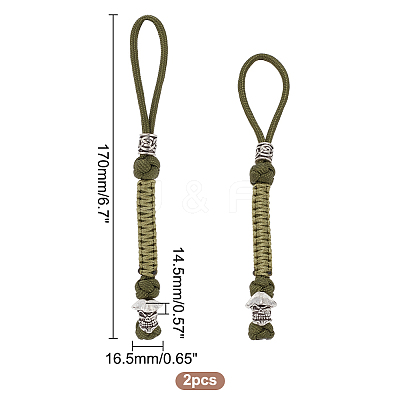 Handmade Nylon Parachute Cord for Men HJEW-WH0043-66AS-01-1