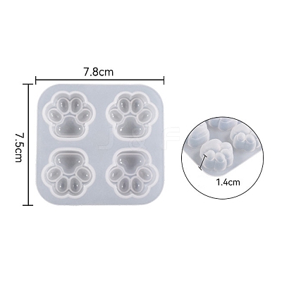 DIY Cat Paw Print Fondant Silicone Molds X1-DIY-TAC0015-31-1