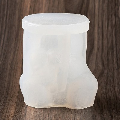 3D Bear Figurine DIY Candle Silicone Molds DIY-A047-02-1