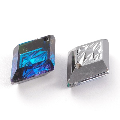 Embossed Glass Rhinestone Pendants GLAA-J101-04B-001BB-1