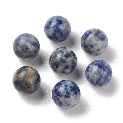 Natural Blue Spot Jasper No Hole Sphere Beads G-K353-04C-14-1