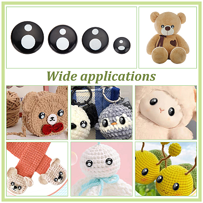 54 sets 4 Style Plastic Doll Eyes FIND-PH0018-05-1