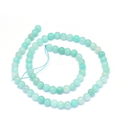 Natural Amazonite Beads Strands G-F602-02-6mm-1