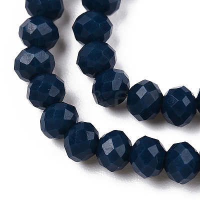 Opaque Solid Color Glass Beads Strands EGLA-A034-P1mm-D16-1