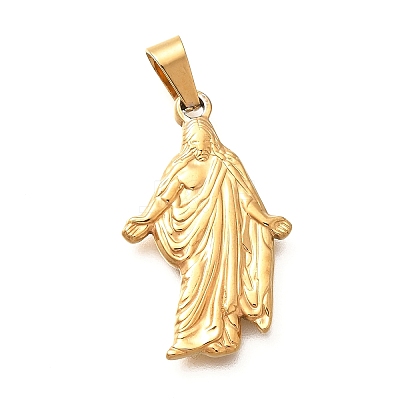 201 Stainless Steel Pendants STAS-Q344-12G-1