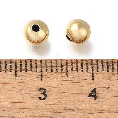 Rack Plating Brass Beads KK-K373-08B-G-1