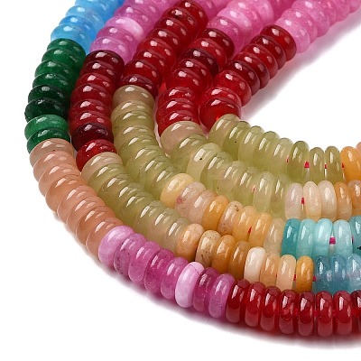 Dyed Natural White Jade Beads Strands X-G-H333-02B-1