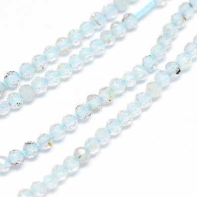 Natural Blue Topaz Beads Strands X-G-G914-2mm-12-1