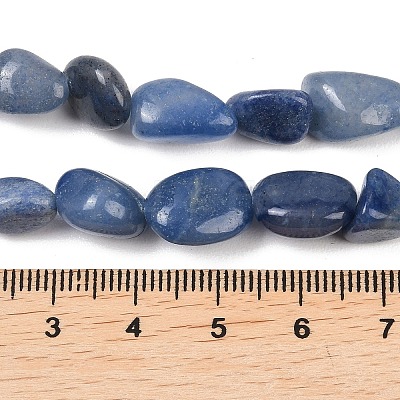 Natural Blue Aventurine Beads Strands G-K395-B03-02-1