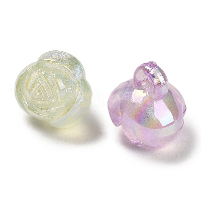 UV Plating Luminous Rainbow Iridescent Acrylic Pendants LACR-R001-14A-1