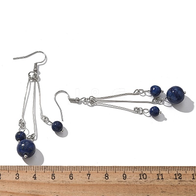 Natural Gemstone Dangle Earrings Sets EJEW-JE02813-1