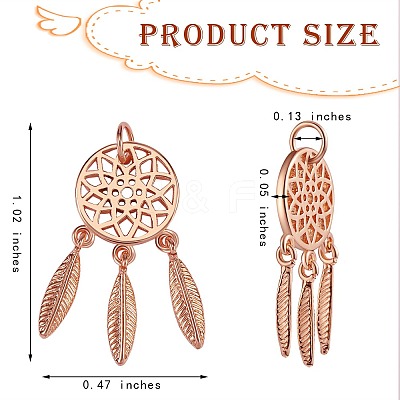 5Pcs Brass Pendants KK-SZ0004-91RG-1