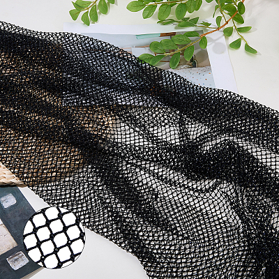 1 Yard Polyester with Resin Rhinestone Mesh Fabric AJEW-FH0009-34B-1