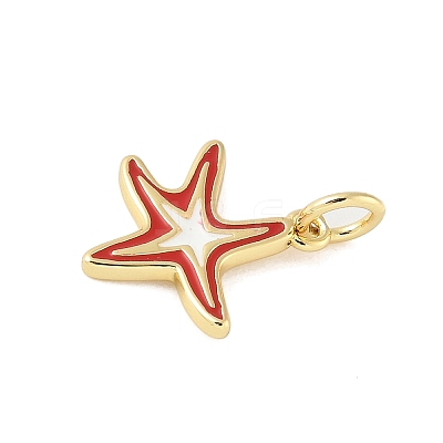 Brass Enamel Charms KK-B148-09G-03-1