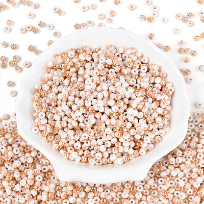 6/0 Half Plated Glass Beads SEED-N008-04F-1