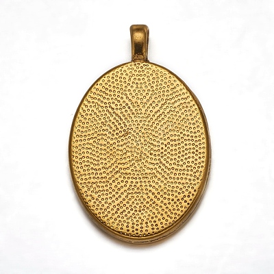 Alloy Pendant Cabochon Settings PALLOY-A15657-AG-1