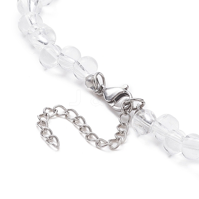 Glass Teardrop Beaded Necklaces NJEW-JN04273-02-1