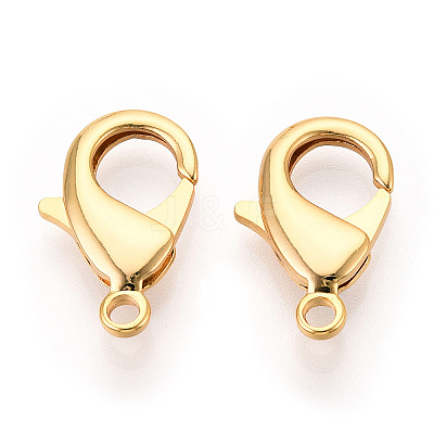 Brass Lobster Claw Clasps KK-YW0004-01E-G-1