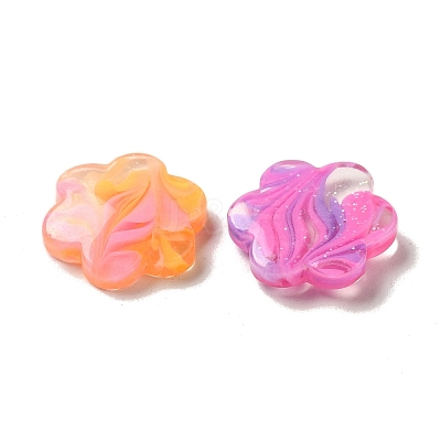 Gradient Color Transparent Resin Decoden Cabochons X-RESI-D008-06C-1